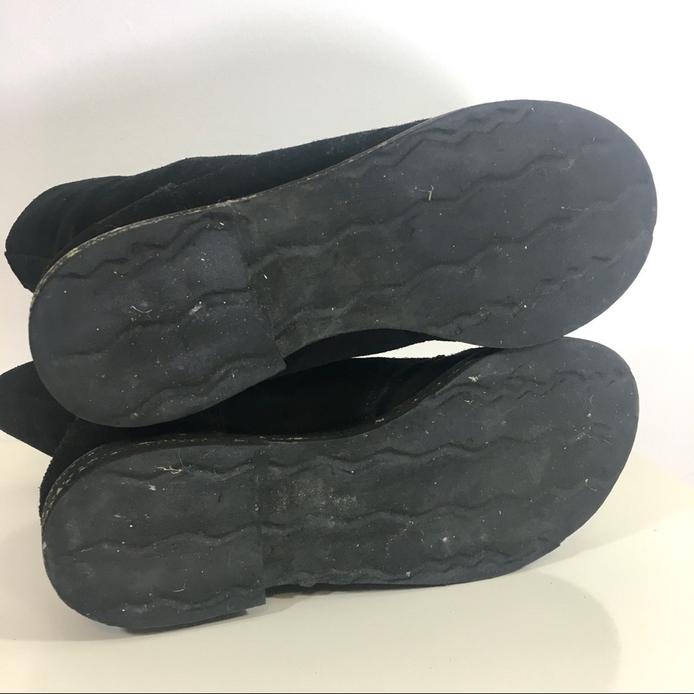 • SOLD • Black Suede Combat Boots - Picture 5 of 10